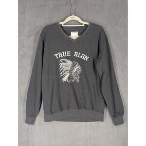 True Religion Gray Sweater Sweatshirt Mens Long Sleeve XL